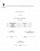 Cuales son las ESCALAS DE EVALUACION