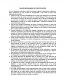 TALLER MECANISMOS DE PARTICIPACIÓN