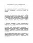Violencia de Genero: Prostitución – legalización y defensa –