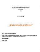 Matemáticas 3 ¿Qué materia prefieres?