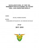 BACHILLERATO GRAL. OF. VESP. DEL BENEMÉRITO INSTITUTO NORMAL DEL ESTADO “GRAL. JUAN CRISÓSTOMO BONILLA”