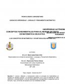 CONCEPTOS FUNDAMENTALES PARA ELABORAR UN TEXTO EN MATEMÁTICA EDUCATIVA (LOS CONCEPTOS DE MATEMÁTICA Y DE METODOLOGÍA MATEMÁTICA)