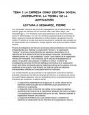 TEMA 3 LA EMPRESA COMO SISTEMA SOCIAL COOPERATIVO: LA TEORIA DE LA MOTIVACIÓN