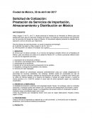 Tema de un Almacenamiento y Distribución en México