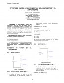 EFECTO DE CARGA DE INSTRUMENTOS DEL VOLTIMETRO Y EL AMPERIMETRO