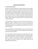 Cómo aprendi historia?