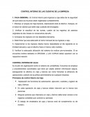CONTROL INTERNO DE LAS CUENTAS DE LA EMPRESA