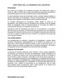 HISTORIA DE LA DINÁMICA DE GRUPOS