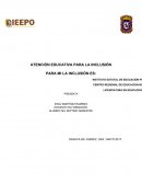 ATENCIÓN EDUCATIVA PARA LA INCLUSIÓN