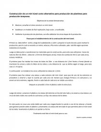 Como construir un minitunel. Página 1