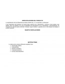La especificación del Gel Antibacterial que fabrica FEMAD GEL, S. A