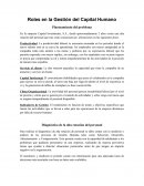 Roles en la Gestión del Capital Humano