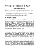 Críticos a la constitución de 1857