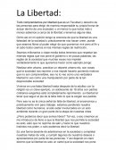 Todo comprendemos por libertad que es un Facultad