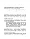 La Introducción a la Teorización de las Relaciones Internacionales