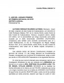 Escrito de alegatos penal