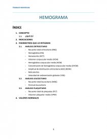 HEMOGRAMA ensayo. Página 1