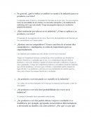 En general, ¿qué le indica su análisis en cuanto a la industria para su producto o servicio?