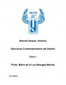 Discursos Contemporáneos del Diseño Foro 1