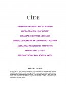 PRESUPUESTOS Y PROYECTOS ESTUDIO TÉCNICO