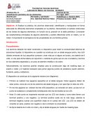 Practica de laboratorio. Al finalizar la práctica, los alumnos observarán, identificarán y manipularán en forma adecuada los diferentes elementos empleados en la práctica