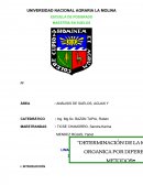 Determinacion de la materia organica