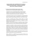 Guía de estudio sobre la planificación de la enseñanza