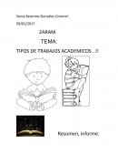 TIPOS DE TRABAJOS ACADEMICOS