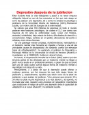 Depresión después de la jubilacion