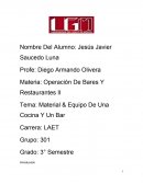 Material & Equipo De Una Cocina Y Un Bar