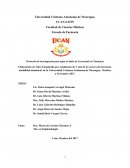 Elaboración de Talco Funguicida por estudiantes de V año de la carrera de Farmacia, modalidad dominical, de la Universidad Cristiana Autónoma de Nicaragua. Octubre a Noviembre 2017