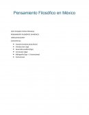 PENSAMIENTO FILOSÓFICO EN MÉXICO