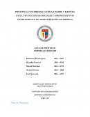 Acta de proyecto, empresa Everdoor