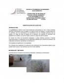 LABORATORIO DE MATERIALES. IDENTIFICACIÓN DE PLÁSTICOS