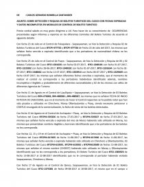 REQUISA DE BOLETOS TURISTICOS. Página 1