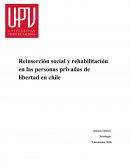 Reinserción social y rehabilitación en las personas privadas de libertad en chile