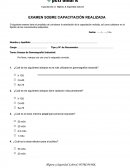 EXAMEN SOBRE CAPACITACIÓN REALIZADA Ensayo de Gammagrafia Industrial