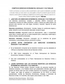 COMITÉ DE DERECHOS ECÓNOMICOS, SOCIALES Y CULTURALES