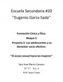 Proyecto 2: Los adolescentes y su bienestar socio afectivo: ‘’El acoso sexual hacia las mujeres’’