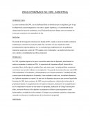 El desarrollo de la Crisis del 2001 Argentina