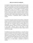 Ejercicio de diseño de investigación