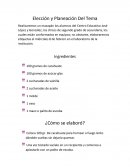 Ciencia Elección y Planeación Del Tema