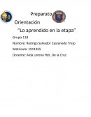 Orientación “Lo aprendido en la etapa”