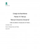 Taller de análisis e introducción de Textos I.
