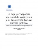 La baja participación electoral de los jóvenes y su rechazo hacia la política