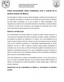Doble nacionalidad, doble ciudadanía; error o acierto de la política exterior de México.
