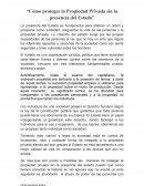 Cómo proteger la propiedad privada sin la presencia del stado