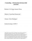 Counseling – Orientación del desarrollo personal