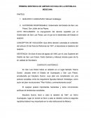 PRIMERA SENTENCIA DE AMPARO DICTADA EN LA REPÚBLICA MEXICANA