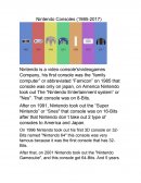 Nintendo Consoles (1985-2017)